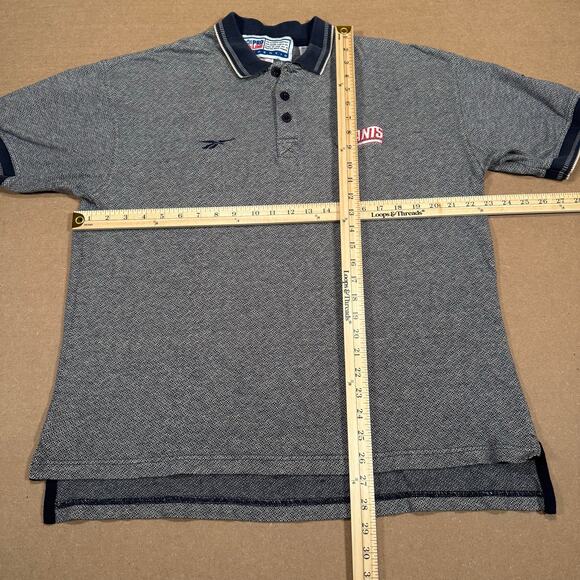 Vintage New York Giants NFL Pro Line Polo Collared Reebok Shirt 90s Size Large - Picture 8 of 8